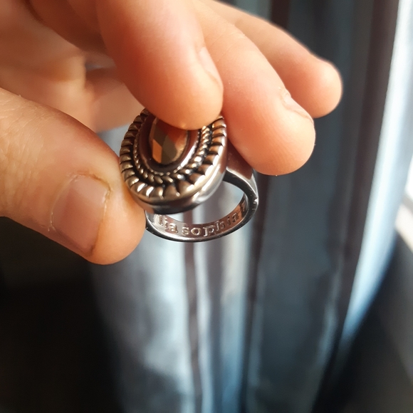 Earth Tone Brown and Silver Ring 7.5 - Picture 7 of 9